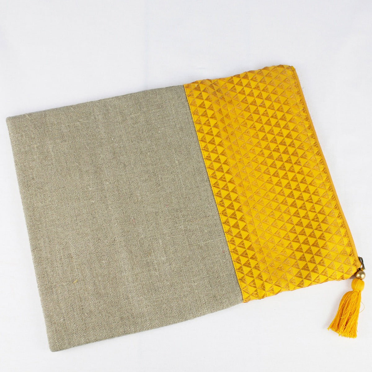 pochette tessuto e lino