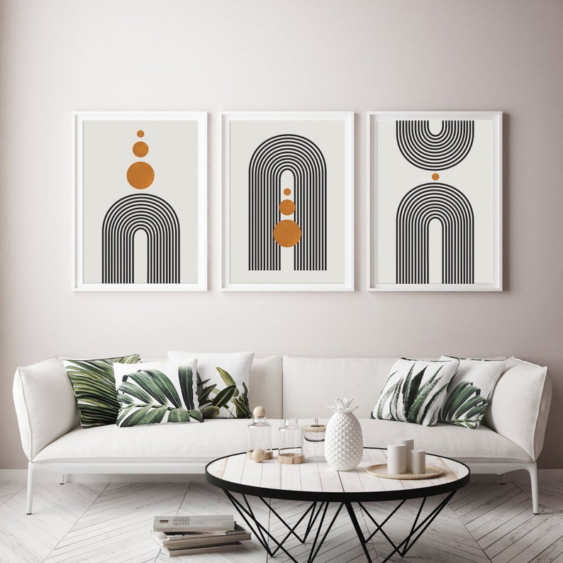 trittico poster astratti