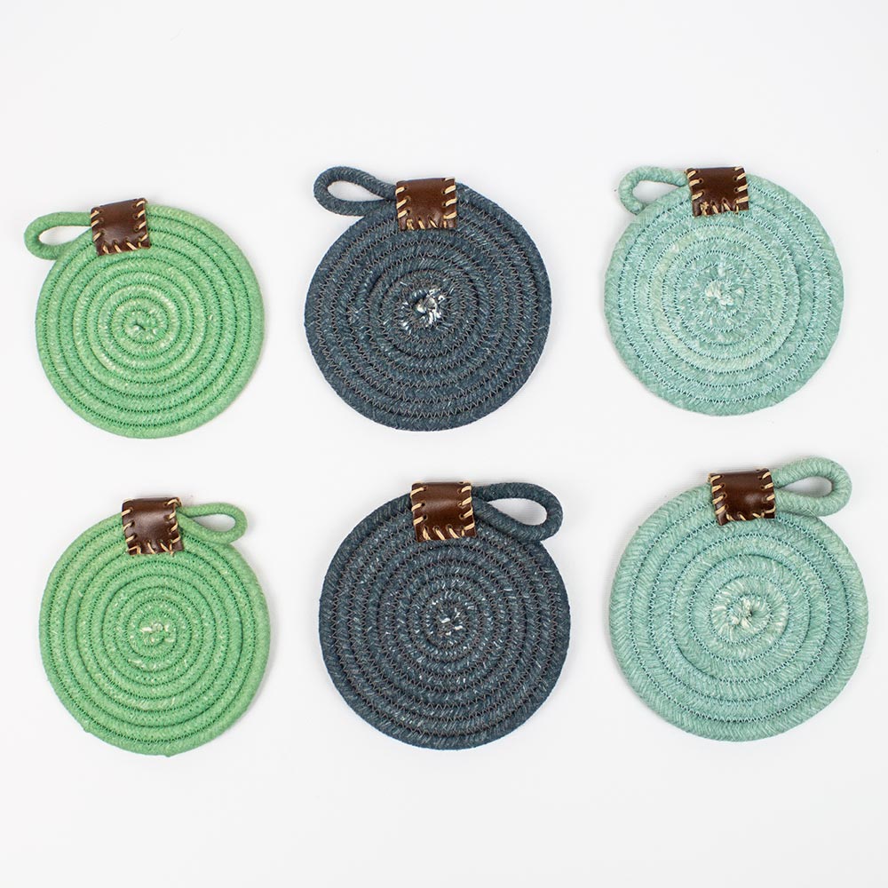 set di sottobicchieri colorati