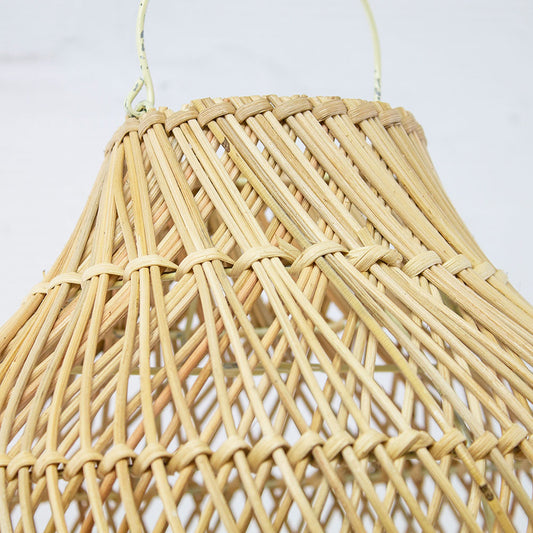 Lampada a sospensione in rattan