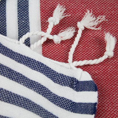 asciugamano colorato a righe