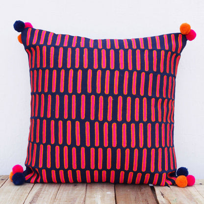 Cuscino decorativo quadrato fucsia