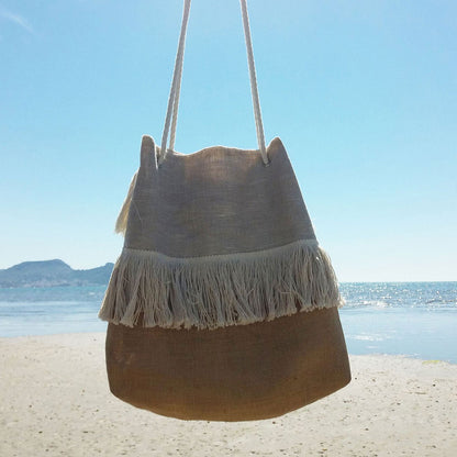 Borsa mare cotone e iuta