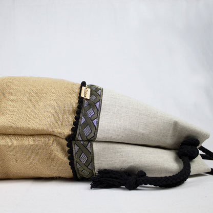 Borsa estiva cotone beige