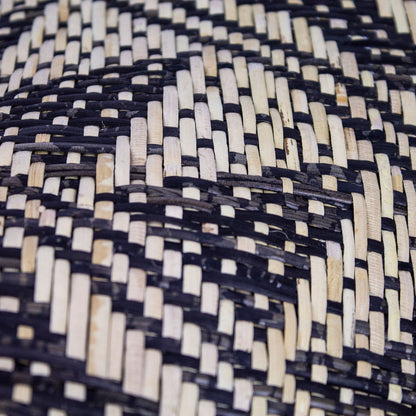 borsa con decoro geometrico nero