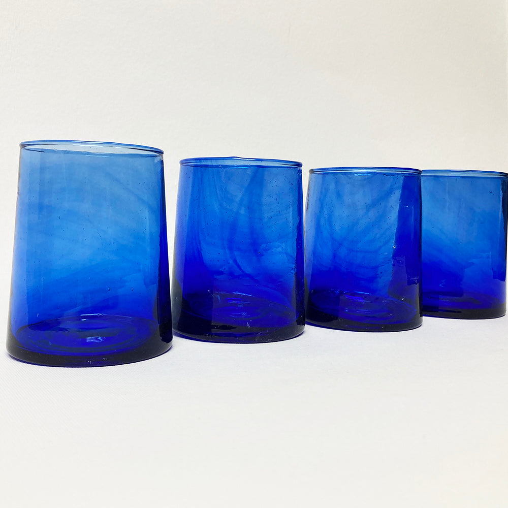 bicchieri vetro blu