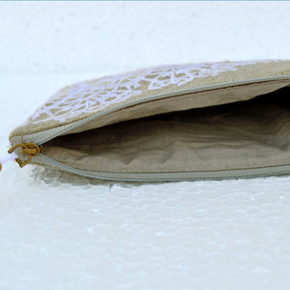 pochette lino naturale