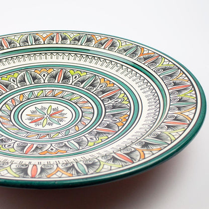 centrotavola in ceramica dipinta