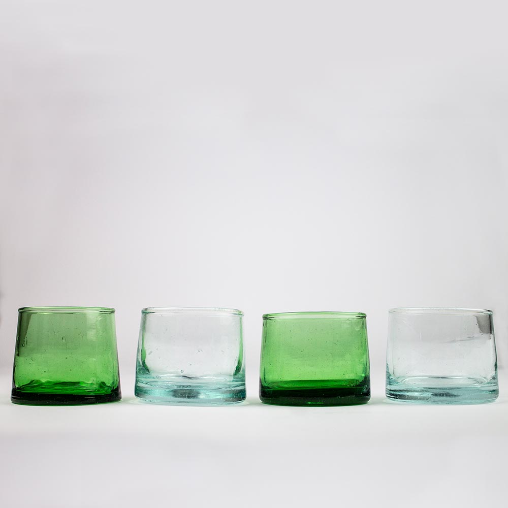 bicchieri in vetro soffiato