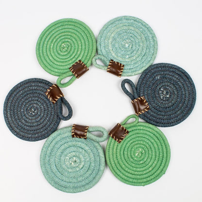 Set di 6 sottobicchieri colorati marocchini - Art-Tissage