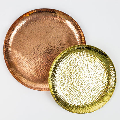 piattini in rame e ottone