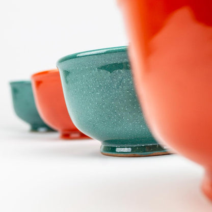 set ciotole azzurre e arancioni