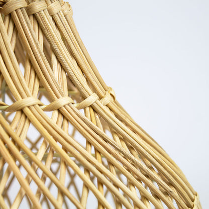 Lampada a sospensione in rattan