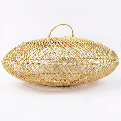 Lampada a sospensione in rattan