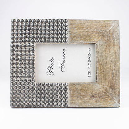 portafoto in legno shabby