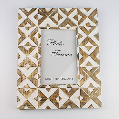 portafoto in legno shabby