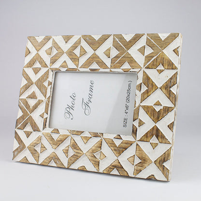 portafoto in legno shabby