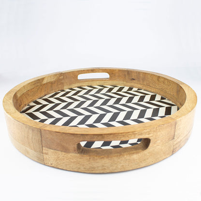 Vassoio tondo in legno