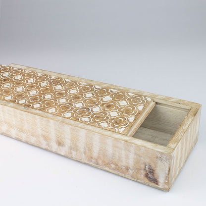 Scatola di legno con coperchio scorrevole