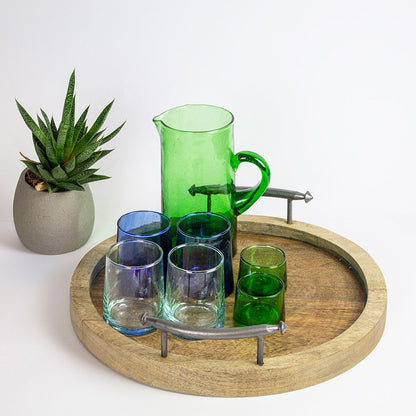 Set di 4 bicchieri di vetro soffiato trasparenti