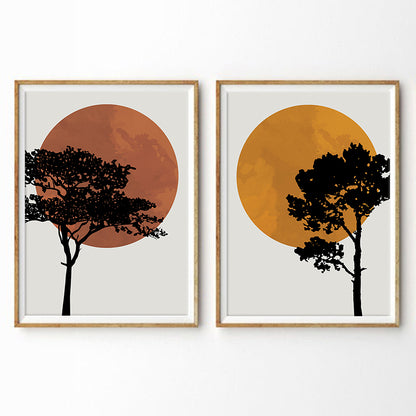 quadri moderni colori caldi